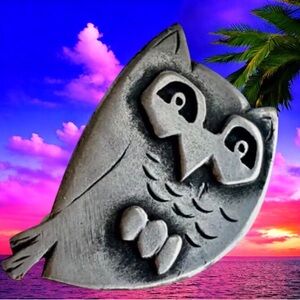 Metzke Pewter OWL Brooch Vintage 70's